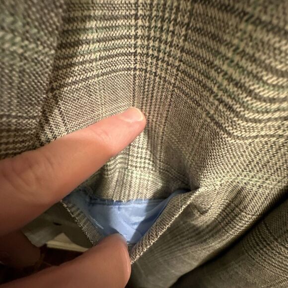 Isaia Sport Coat Mens 54EU/44US Cinnamon Green Sky Plaid AquaCashmere Blazer - Picture 2 of 14